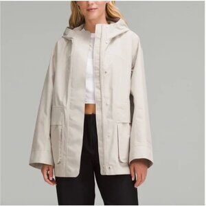 ISO Lululemon Oversized Hooded Rain Jacket in Natural